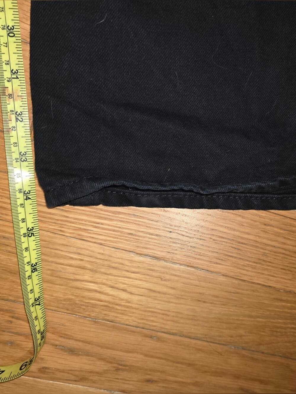 MEXICO True Religion Men's Black JEANS WHITE STITCHED SIZE 34X34 MADE IN NICE! - Picture 7 of 13